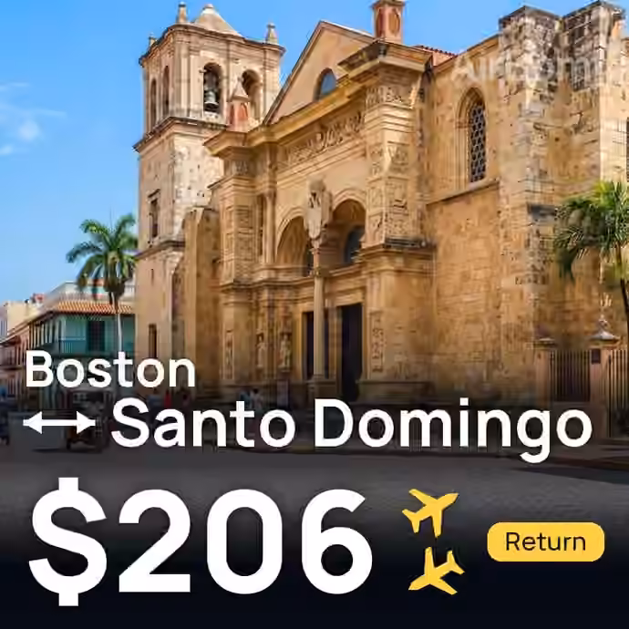 Boston → Santo Domingo for $206