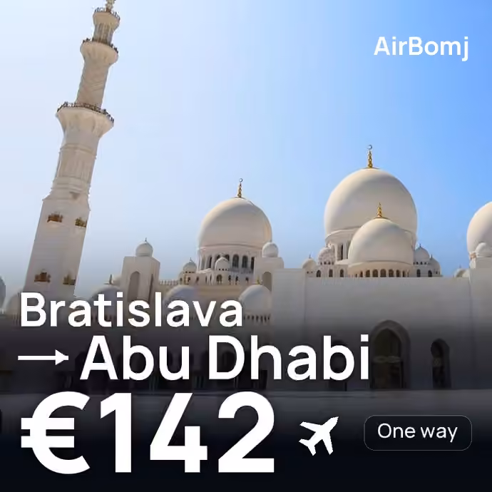 Bratislava → Abu Dhabi for €142