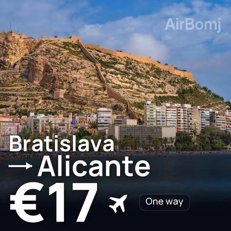 Bratislava → Alicante for €17