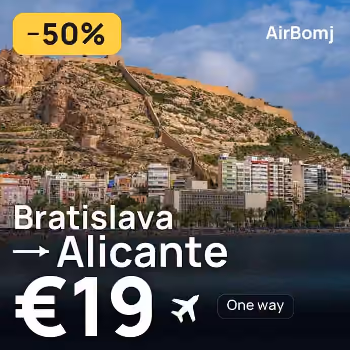 Bratislava → Alicante for €19