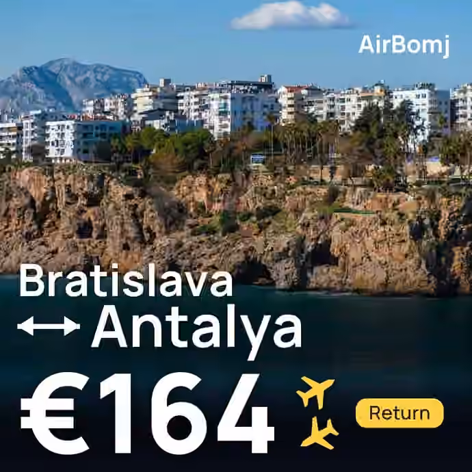 Bratislava → Antalya for €164