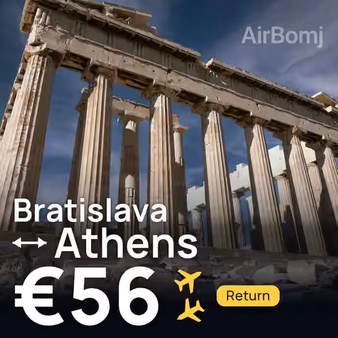 Bratislava → Athens for €56