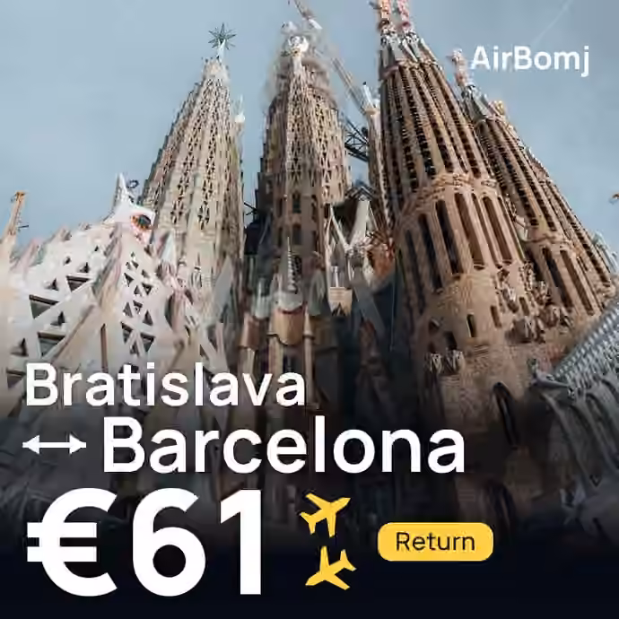 Bratislava → Barcelona for €61
