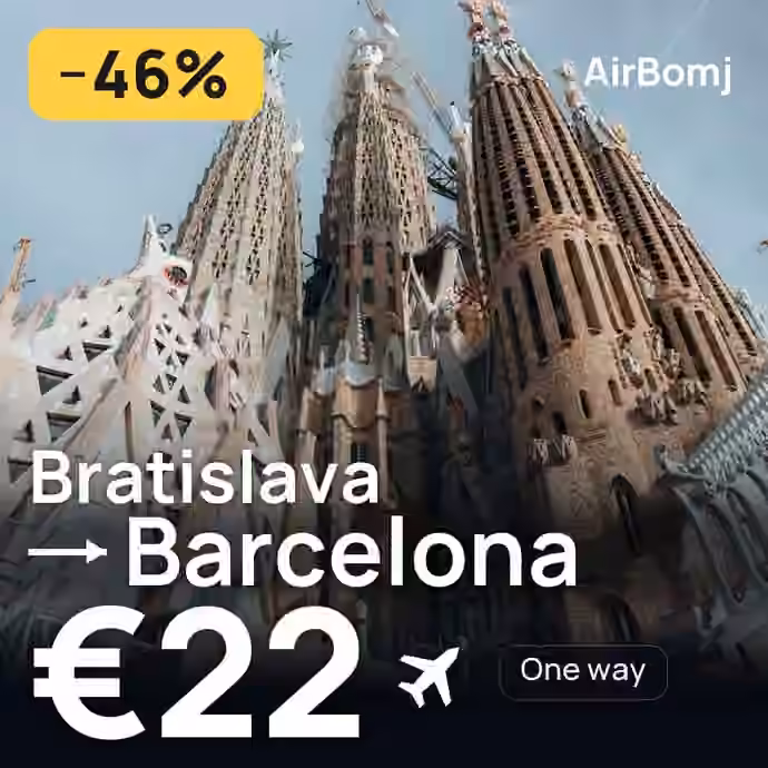 Bratislava → Barcelona for €22