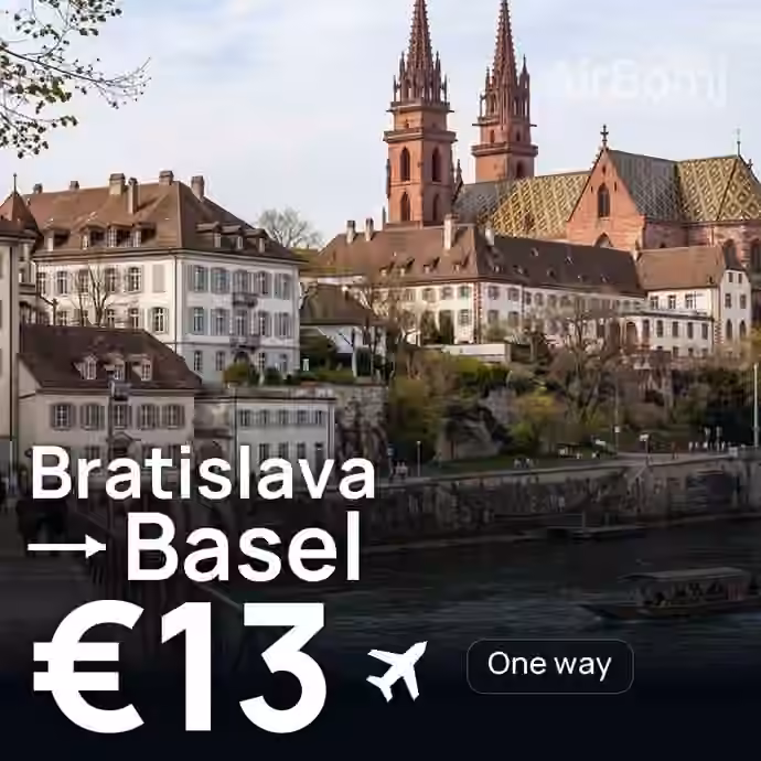 Bratislava → Basel for €13