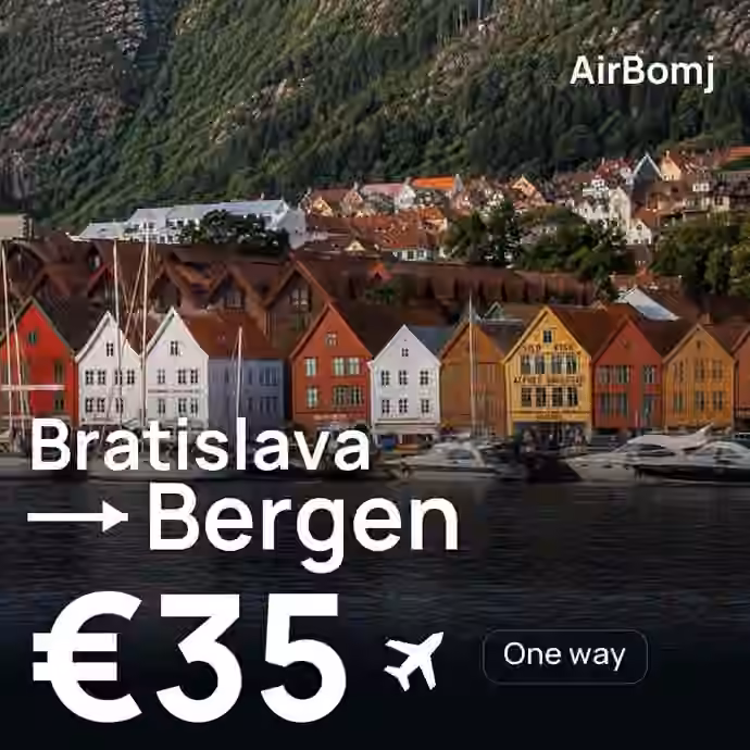 Bratislava → Bergen for €35