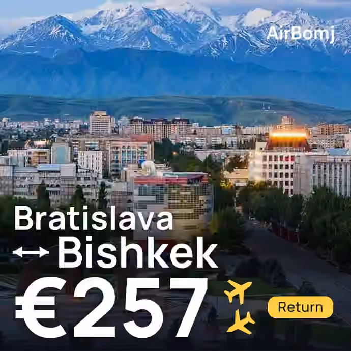 Bratislava → Bishkek for €257