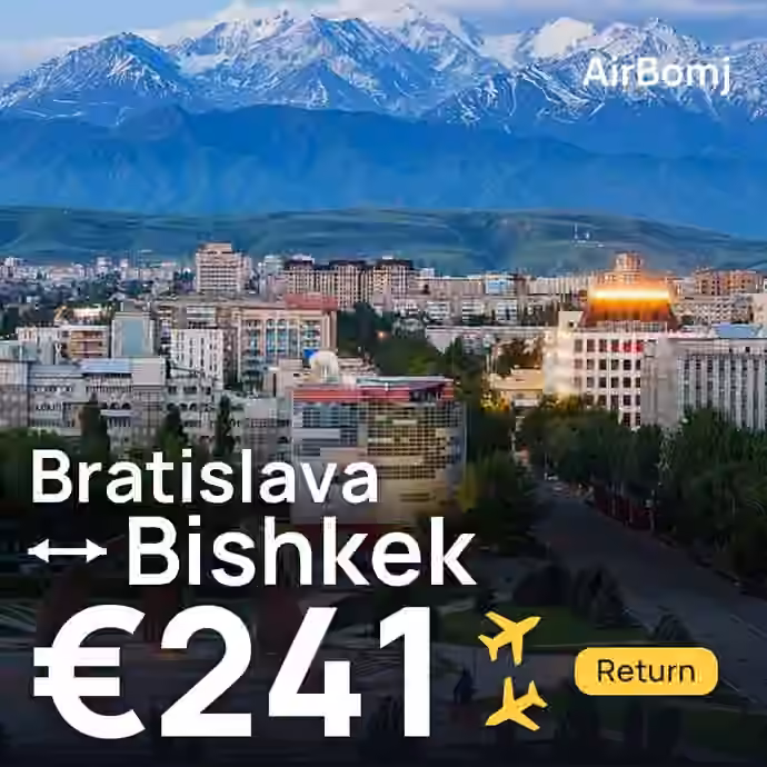 Bratislava → Bishkek for €241