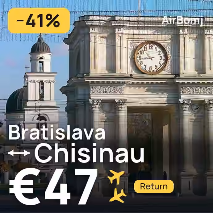 Bratislava → Chisinau for €47