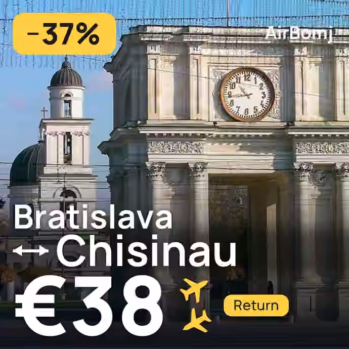 Bratislava → Chisinau for €38