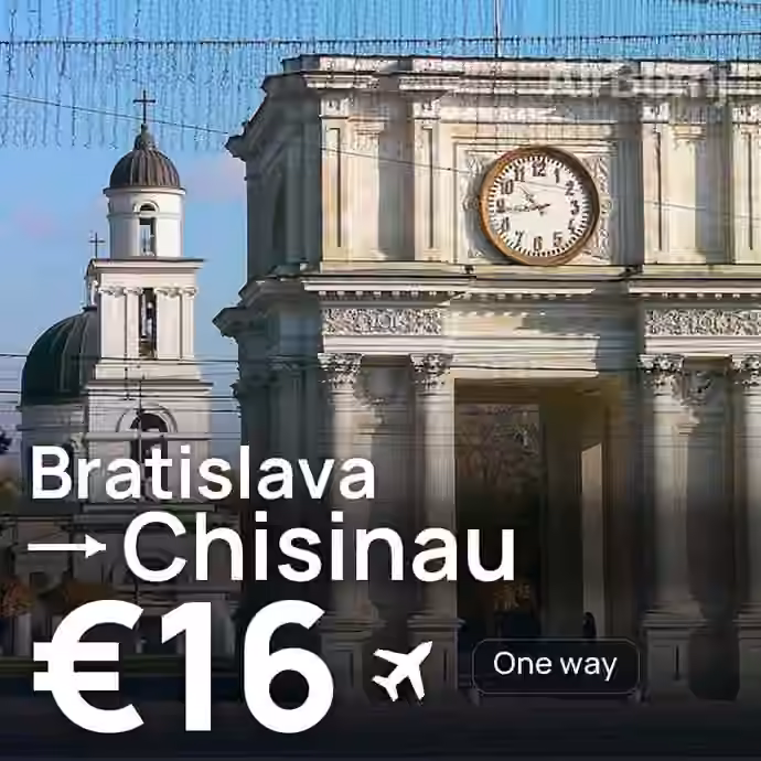 Bratislava → Chisinau for €16