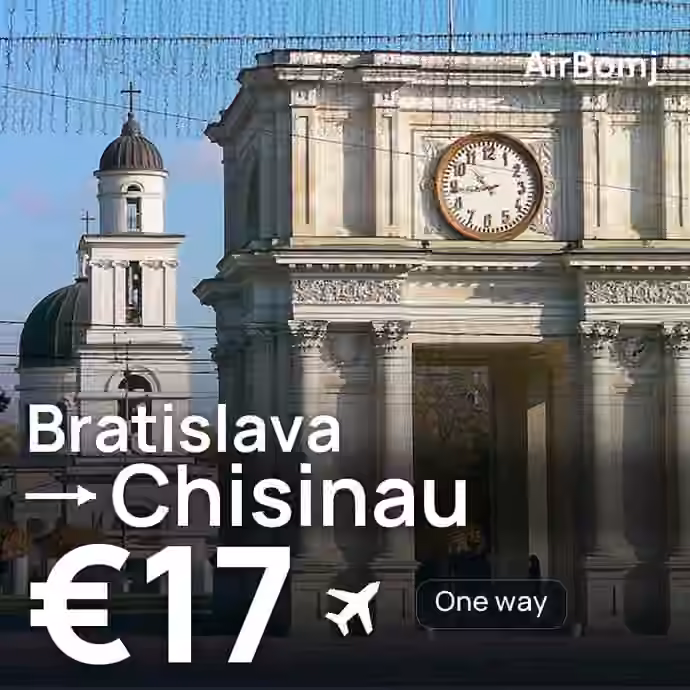Bratislava → Chisinau for €17