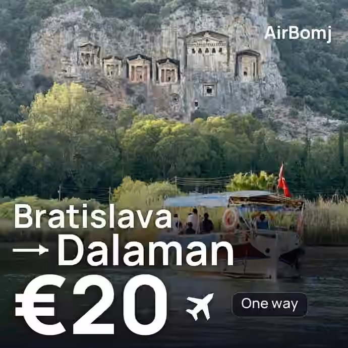 Bratislava → Dalaman for €20
