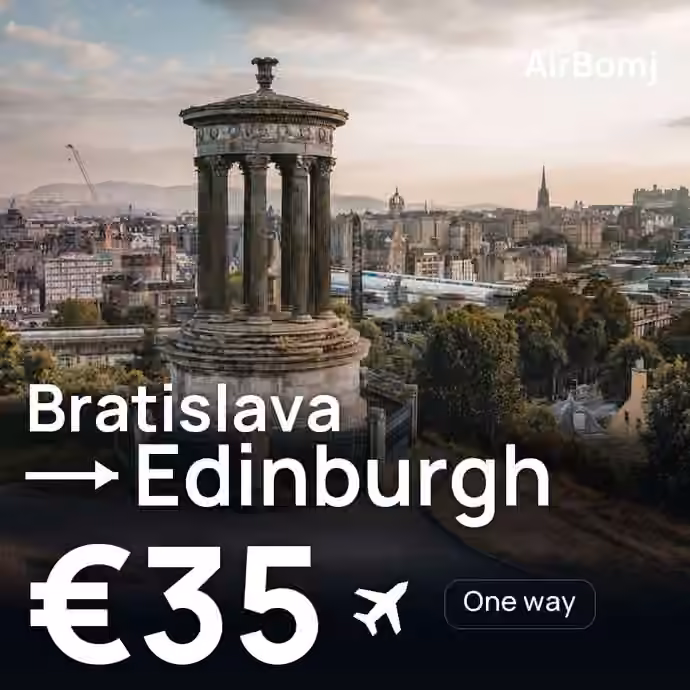 Bratislava → Edinburgh for €35