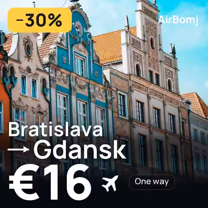 Bratislava → Gdansk for €16