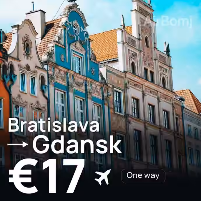 Bratislava → Gdansk for €17