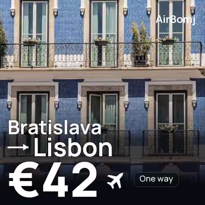 Bratislava → Lisbon for €42