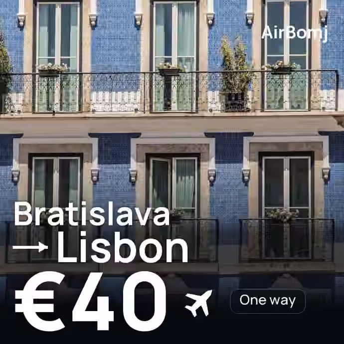 Bratislava → Lisbon for €40