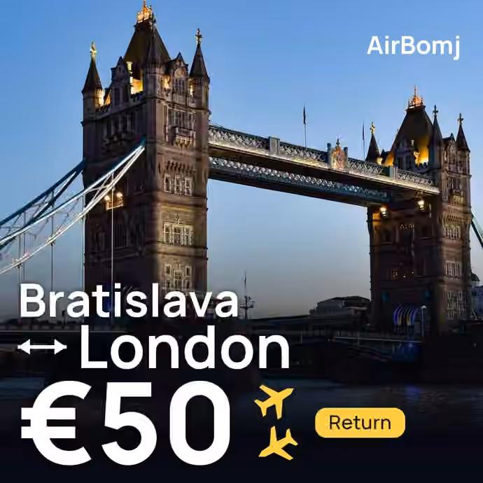 Bratislava → London for €50