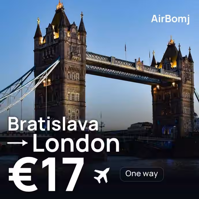Bratislava → London for €17