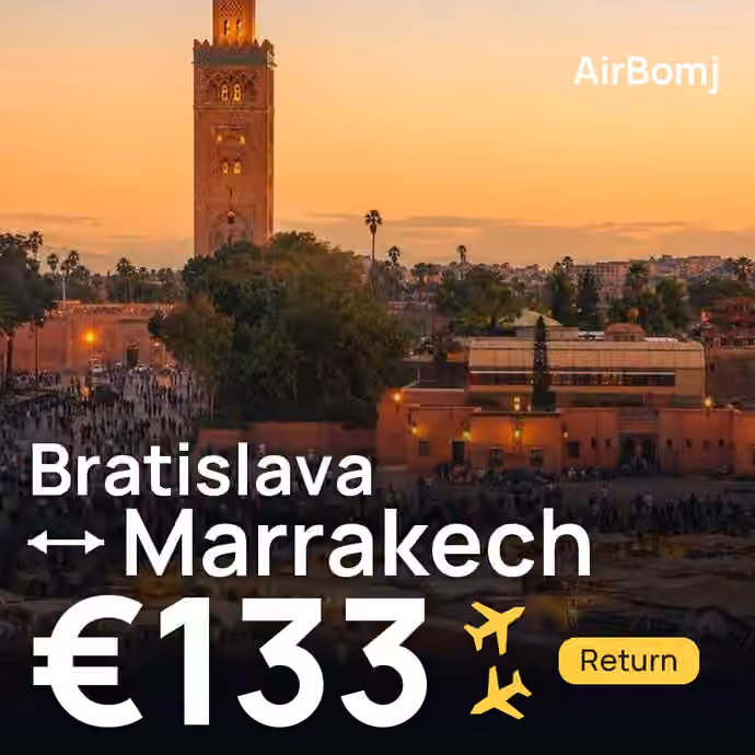 Bratislava → Marrakech for €133