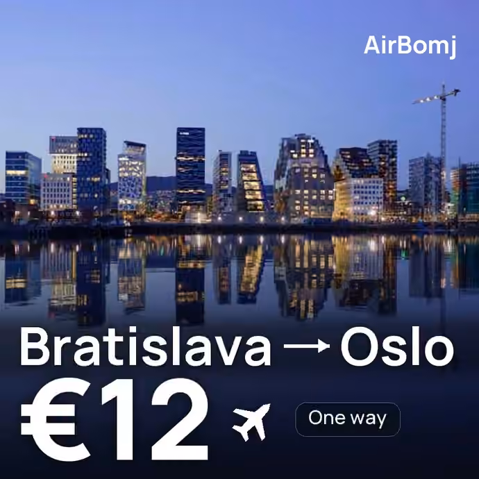 Bratislava → Oslo for €12