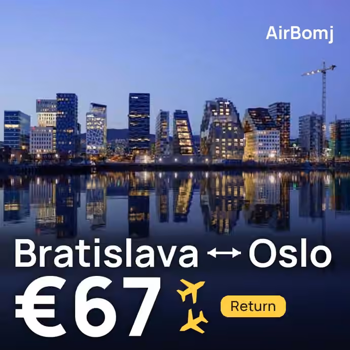 Bratislava → Oslo for €67
