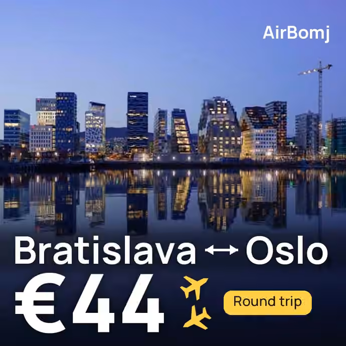 Bratislava → Oslo for €44