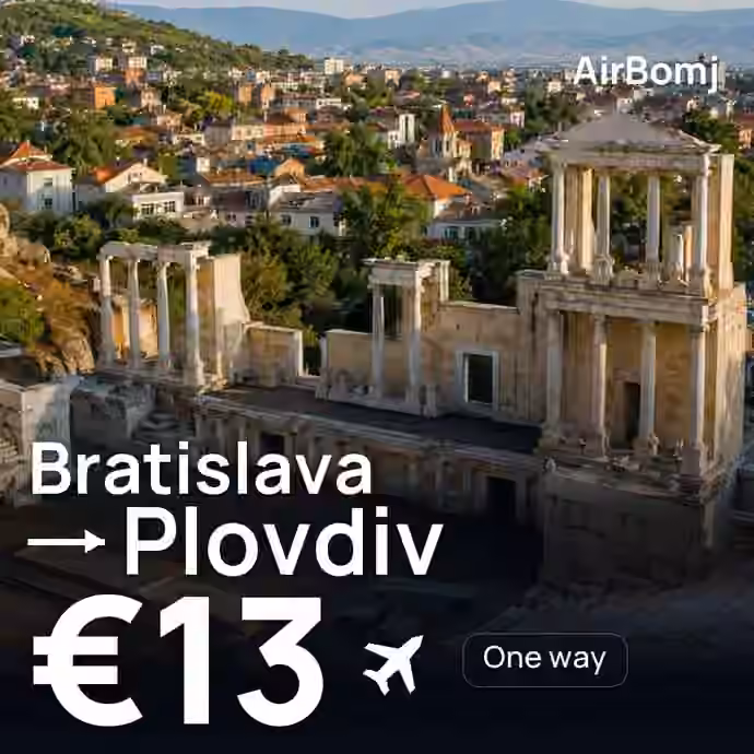 Bratislava → Plovdiv for €13