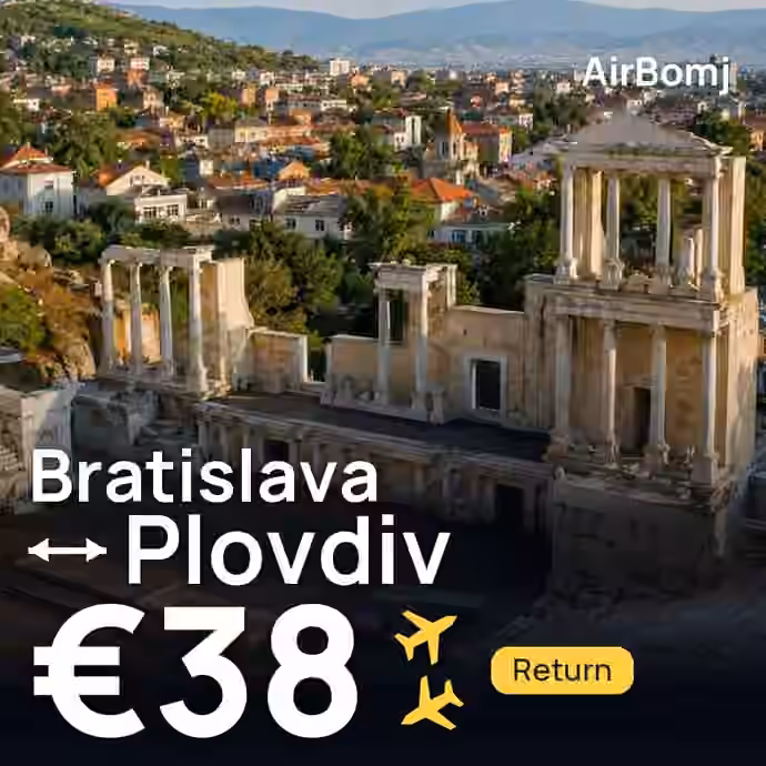 Bratislava → Plovdiv for €38