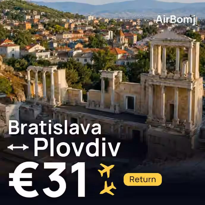 Bratislava → Plovdiv for €31