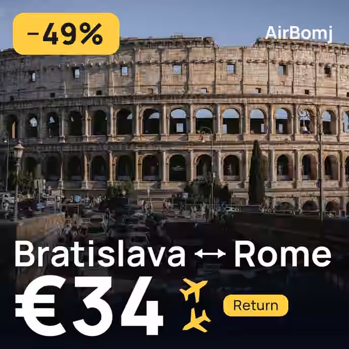 Bratislava → Rome for €34