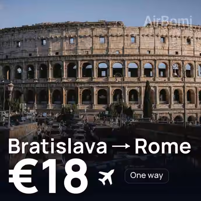 Bratislava → Rome for €18