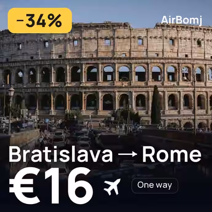 Bratislava → Rome for €16