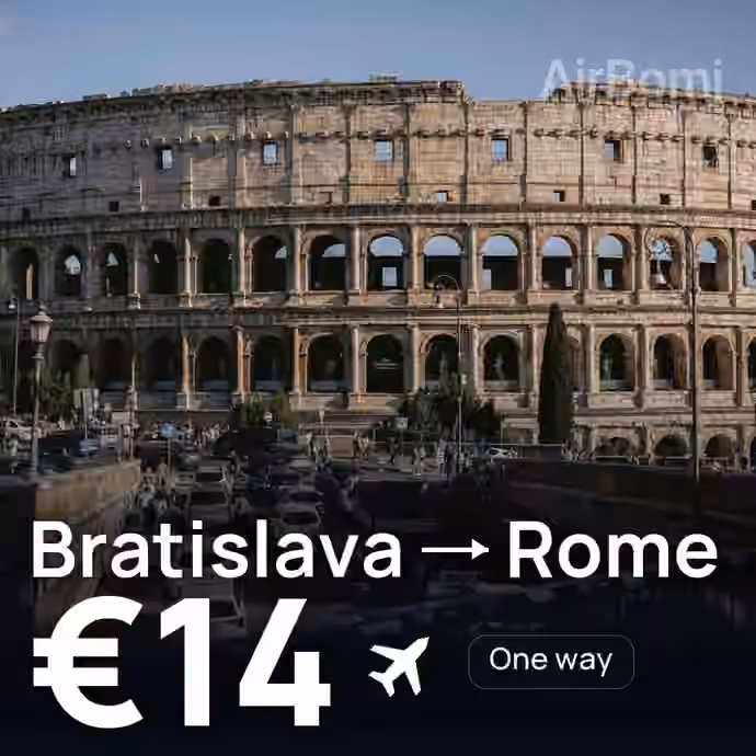 Bratislava → Rome for €14