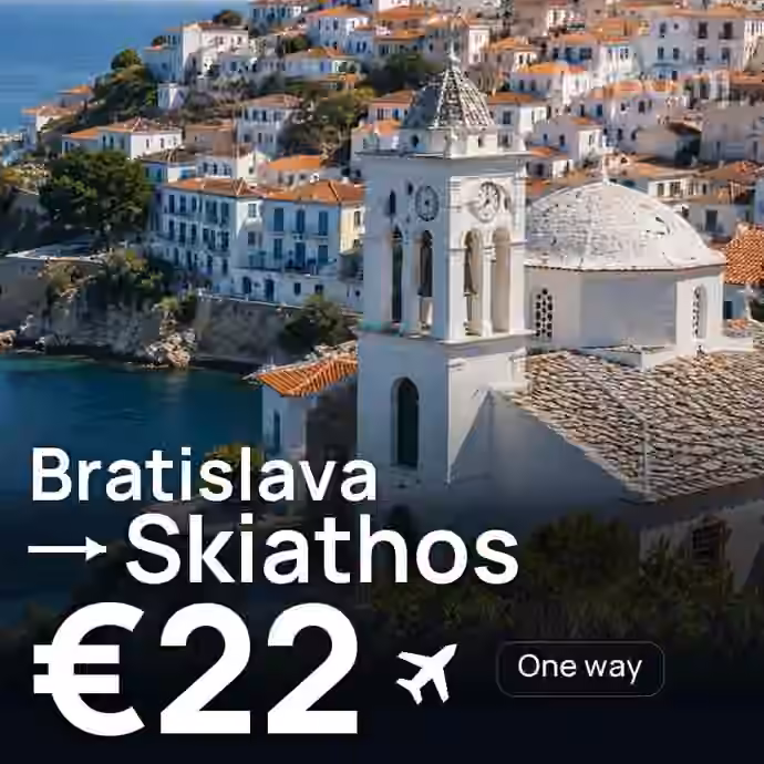 Bratislava → Skiathos for €22