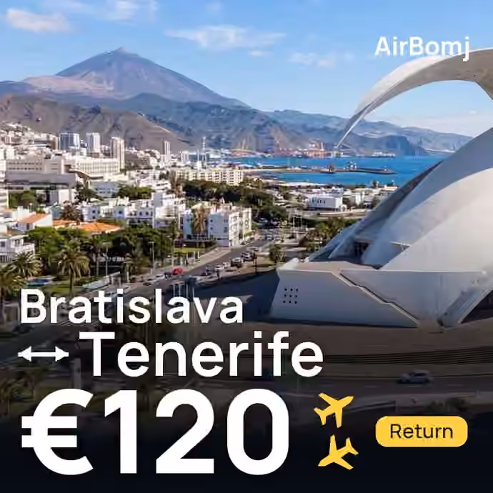 Bratislava → Tenerife for €120
