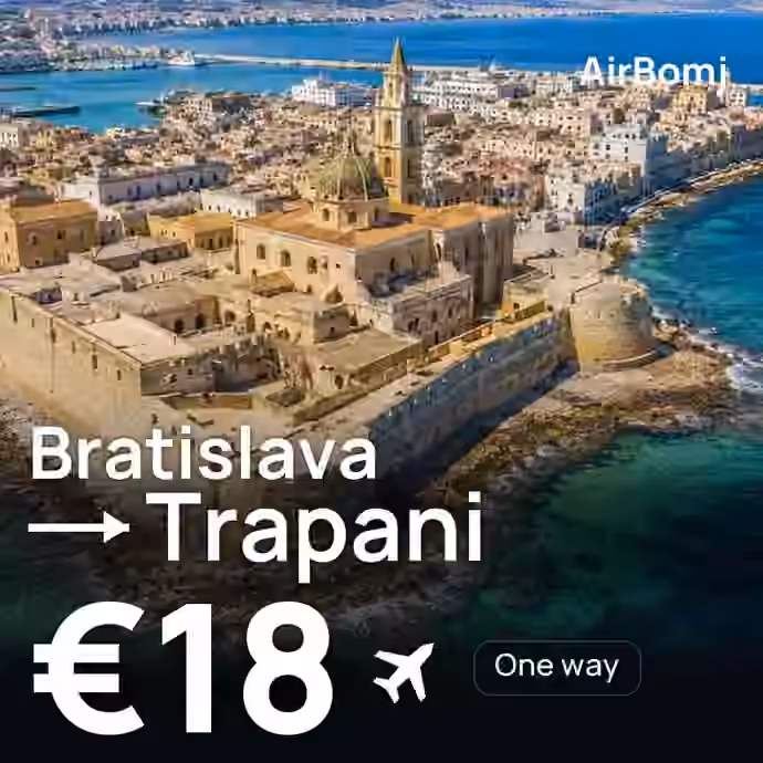 Bratislava → Trapani for €18
