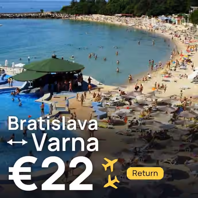 Bratislava → Varna for €22