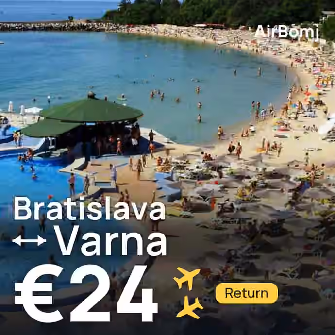 Bratislava → Varna for €24