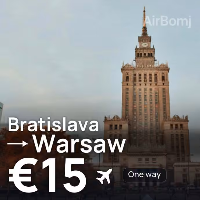 Bratislava → Warsaw for €15