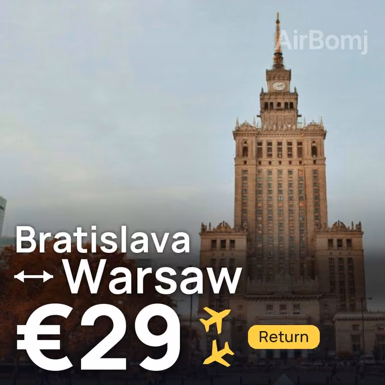 Bratislava → Warsaw for €29