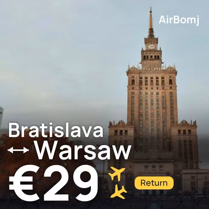Bratislava → Warsaw for €29
