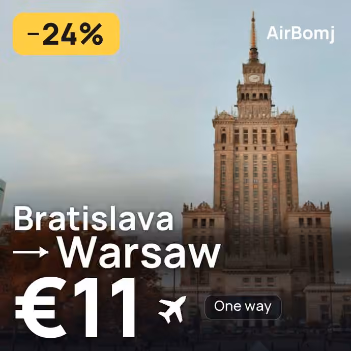 Bratislava → Warsaw for €11