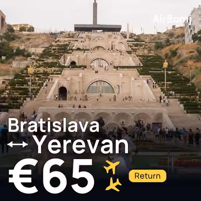 Bratislava → Yerevan for €65