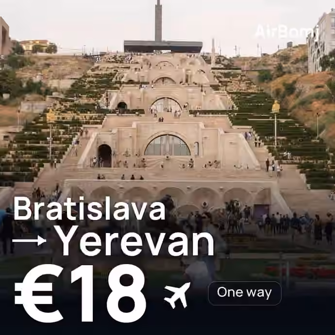 Bratislava → Yerevan for €18