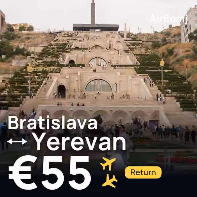 Bratislava → Yerevan for €55