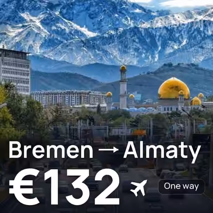 Bremen → Almaty for €132