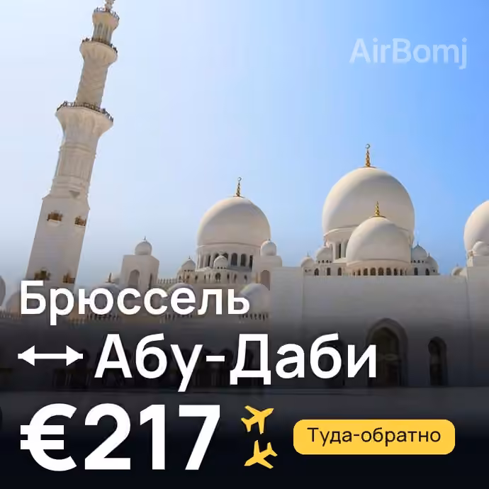 Брюссель → Абу-Даби за €217