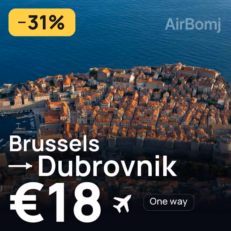 Brussels → Dubrovnik for €18